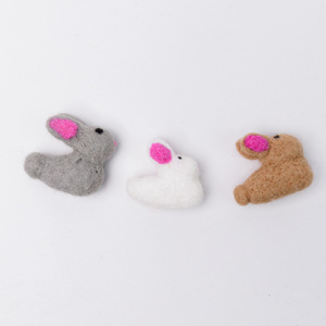 Wholesale Felt & Yarn Handmade 5cm Wool Felt Bunny Craft Supplies Child Easter Decor DIY Projects Ornaments Seasonal Displays - Product Image 2