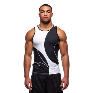 Débardeur de lutte personnalisé par sublimation pour hommes, sans manches, imprimé, 100 % polyester, pour haltérophilie - Product Image 4