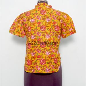 Robes décontractées pour femmes de bureau 100% coton, mini, manches courtes, col rond, imprimé floral, style vintage romantique, coupe évasée, écologiques - Product Image 6