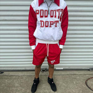Custom <b>Men's</b> Nylon Windbreaker <b>Jacket</b> and Shorts Set Lightweight Windproof Streetwear Tracksuit Water Resistant - Product Image 4