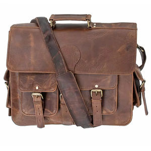 Maletines de cuero genuino, bolsos para portátiles para hombres y mujeres, bolsos de oficina, bolsos escolares - Product Image 6