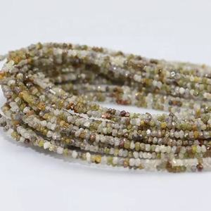 Cuentas naturales multidiamante sin cortar de 2-3mm 16 pulgadas cuentas de diamantes crudos para la fabricación de joyas hechas de piedra Natural - Product Image 6