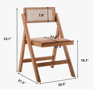 Chaise de salle à manger pliante en bois de haute qualité, style européen, mobilier de cuisine simple, chaise de loisirs en rotin, fournisseur pour commandes en gros - Product Image 2