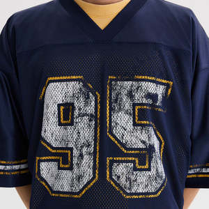 Maillot Rétro Personnalisable Séchage Rapide Surdimensionné en Mesh pour Football et Basketball – Tenue Décontractée pour Fans de Sport – T-Shirt Long Imprimé - Product Image 5