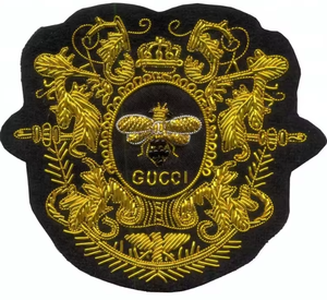 Écussons de blazer et de casquette pour uniforme de cérémonie, de haute qualité, à coudre, en fil de bullion, avec design personnalisé, prix usine bas - Product Image 1