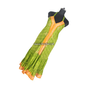Nuevos Vestidos de Seda Estilo Hippie Boho para Mujer, Vestido Largo de Seda Sari Vintage, Precio al por Mayor, Colores Variados, Talla Única - Product Image 1