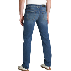 กางเกงยีนส์ซักวินเทจสำหรับผู้ชายกางเกงยีนส์ผ้ายืดระบายอากาศได้ดีพิมพ์ลาย3D แบบคลาสสิก - Product Image 4