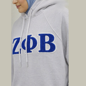เสื้อฮู้ดผู้หญิง Zeta Phi Beta Sorority ปี 2026 สีแทน แต่งฮู้ดตัดสี แขนยาว ปักอักษรกรีก สไตล์ลำลอง - Product Image 5
