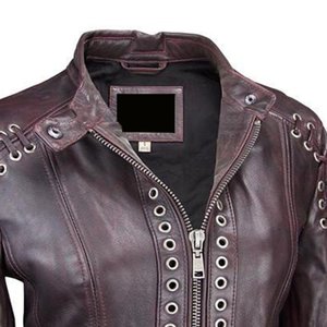 แจ็คเก็ตหนังแท้สไตล์วินเทจสำหรับผู้หญิง สีน้ำตาล  พร้อมโลโก้สั่งทำพิเศษ  ขายดี  เหมาะสำหรับฤดูหนาว  แจ็คเก็ตบอมเบอร์สุดเท่  สตรีทแวร์ - Product Image 6