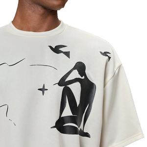 À la mode de la marque Vintage décontracté à manches courtes hommes 100% coton lourd respirant écologique lettre imprimé chemises d'été - Product Image 5