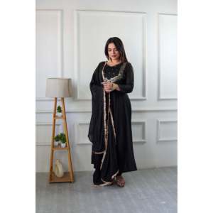 Conjunto Elegante de Vestido de Fiesta para Mujer con Pantalones y Dupatta - Product Image 3