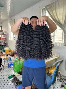 Nouvelle tendance cheveux bouclés birmans fournisseurs en gros de matériaux de cheveux humains non transformés faisceaux de tissage bouclés 8 "-30" couleur naturelle - Product Image 4