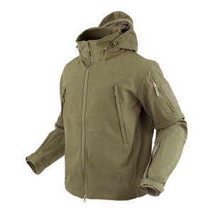 Men's <b>Hooded</b> <b>Fleece</b> <b>Jacket</b> Windproof Zipper Closure Workwear Style Olive Green Regular Fit Autumn Wear - Product Image 4