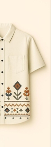 Chemise décontractée à manches courtes pour homme, col rabattu, chemises d'été - Product Image 4