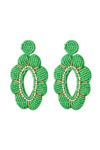 Pendientes colgantes de flores con flecos para niñas, ideales para fiestas, bodas y playa, de la India, al por mayor. - Product Image 5