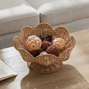 ชามหวายสวยงาม ชามผลไม้ตกแต่งสำหรับโต๊ะกาแฟ ใส่ของว่าง และตกแต่งบ้าน - Product Image 1