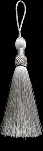 Silver Fabric Tassel Decorative Hanging <b>Ornament</b> Minimalist Style for Indoor Living Room Home Decor - Product Image 2