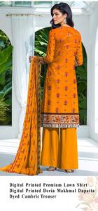 Shalwar kameez pakistaní de alta calidad, shalwar kameez pakistaní importado de calidad, trajes de tela de algodón para damas, trajes de tela de algodón bordados. - Product Image 3