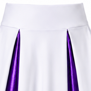 Maillot de cheerleading sans manches sublimé blanc et violet foncé, tenue de sport athlétique pour l'entraînement et la compétition - Product Image 6