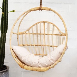 Wicker patio furniture wholesale supply rattan <b>egg</b> <b>basket</b> hanging chair moon hammock swing chairs - Product Image 2