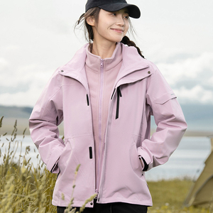 Veste d'alpinisme à capuche pour homme et femme, de haute qualité, OEM, vente en gros, coupe-vent, imperméable, séchage rapide, doublure en polaire - Product Image 1