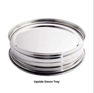 PREMIUM TRIPLE LAYER STAINLESS STEEL <b>COMMUNION</b> TRAY SET 120 <b>CUP</b> CAPACITY HIGH GLOSS MIRROR FINISH STABLE BASE CHURCH SUPPLIES - Product Image 4