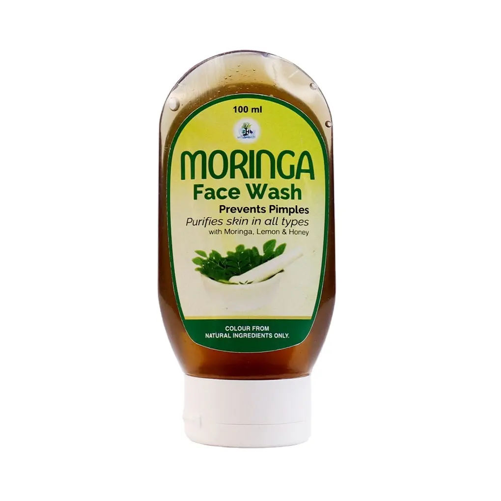 Cuidados de rosto 100% Lavar o Rosto Que Reduz A Inflamação Da Acne Manchas de Moringa orgânica & fornece Brilhante E Calmante Da Pele