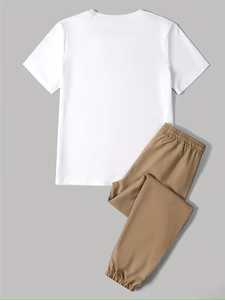 Survêtement d'été respirant pour hommes, personnalisable avec logo, couleur unie, pour le sport et les loisirs - Product Image 3