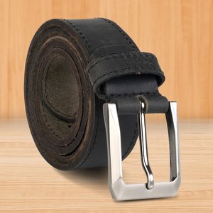 Ceinture en cuir véritable pour homme, vente en gros, luxe, cuir de vachette pleine fleur, logo personnalisé, LMB-0083B, directement du fabricant - Product Image 6