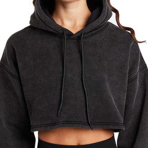 Sweat-shirt à capuche noir oversize en molleton, style streetwear, design minimaliste, manches longues, haut décontracté - Product Image 4