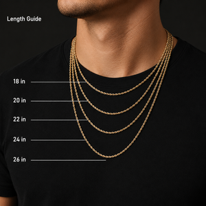 Collier en acier inoxydable torsadé plaqué or 18 carats pour hommes, chaînes de 3 mm, 4 mm, 6 mm, vente en gros de bijoux - Product Image 1