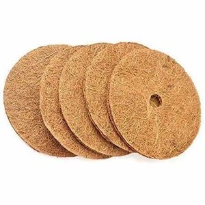 Coconut Fiber Mulch <b>Mat</b> <b>Round</b> with Hole Simple Modern Design for Tree Base Protection Garden Use - Product Image 4