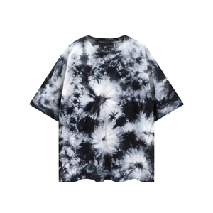 Men's Oversized <b>Tie</b>-Dye Short Sleeve T-Shirt <b>Knitted</b> O-Neck Casual Style - Product Image 5