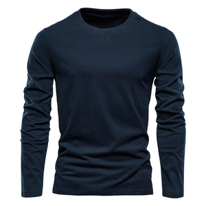 T-shirts imprimés à manches longues pour hommes, 100 % coton, fabriqués sur mesure par OEM, classiques, écologiques, anti-UV, respirants, séchage rapide, personnalisables - Product Image 2