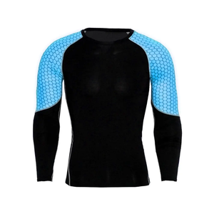 Protection anti-UV à séchage rapide et respirante pour homme, avec impression de logo personnalisée, manches longues, pour la natation et le surf, imprimé numériquement - Product Image 1