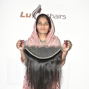 ผลิตภัณฑ์ผมมนุษย์อินเดียแบบไม่ผ่านกระบวนการ 13*4  แบบตรง  จัดเรียงเกล็ดผมตามธรรมชาติ สีดำธรรมชาติ  ต่อผมจากผู้ขายโดยตรง - Product Image 5