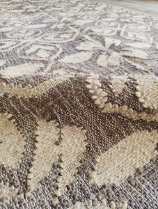 Handmade Jute Kilim Rug Tribal Geometric Pattern Natural Fiber Low Pile Thin Area <b>Carpet</b> with Fringe - Product Image 6