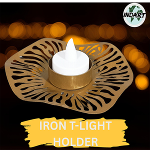 ตกแต่งพื้นที่ของคุณด้วยที่วางเทียนทีไลท์ งานโลหะประณีตที่ผสมผสานความงามแบบออร์แกนิก แรงบันดาลใจจากความละเอียดอ่อนของใบไม้ - Product Image 3