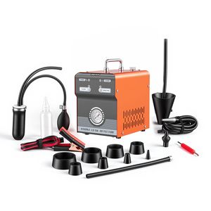 Testeur de diagnostic de fuite par fumée pour véhicules électriques 12V DC avec double moniteur et manomètre de pression d'air - Product Image 1