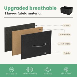 Organizzatore a 7 cassetti in tessuto per camera da letto e soggiorno, mobile contenitore con funzione vetrina - Product Image 4
