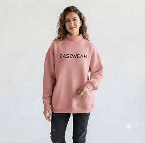 เสื้อสเวตเชิ้ตคอเต่าทรงหลวมสำหรับผู้หญิง สไตล์โอเวอร์ไซส์ ออกแบบมาเพื่อสตรีทแวร์ยุคใหม่ ผลิตจากผ้าพรีเมียมเนื้อนุ่ม - Product Image 1