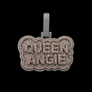 High Quality Elegant Silver Plated Natural Diamond Pendant Necklace Unisex Luxury Pendant Gift Best Prices In India - Product Image 4