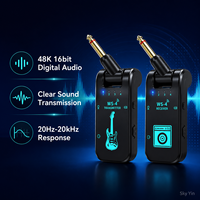 Système de guitare sans fil 2,4 GHz, émetteur-récepteur audio rechargeable WS-4 48K 16 bits 40 m pour guitare électrique, basse, clavier