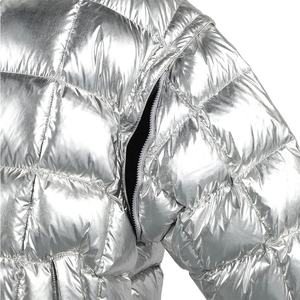 Chaqueta acolchada personalizada de invierno a la moda personalizada, chaqueta acolchada de lona con cuello levantado para hombre, logotipo personalizado Unisex - Product Image 2