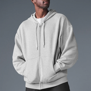 Wholesale Mens Full Zip <b>Hoodie</b> Cotton <b>Hoodie</b> <b>Lightweight</b> <b>Hoodie</b> for Daily Wear Bulk Supply Private Label USA - Product Image 5