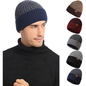 Custom Reversible Bini All Print Custom Logo 100% Wool Breathable & Waterproof Unisex <b>Winter</b> Skull <b>Cap</b> Beanie Hats All Seasons - Product Image 4