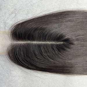 Cabello humano virgen recto alineado con cutícula de grado barato, cabello humano de encaje con cierre para todos - Product Image 3