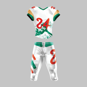 Ensemble de maillots de football américain OEM personnalisés vente en gros ensemble de maillots de football américain respirant sublimé équipe jeunesse collège tenue d'entraînement simple - Product Image 1