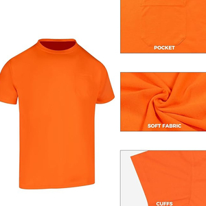 Safety Work Clothes Hi <b>Vis</b> Mens Short-sleeved <b>T</b> <b>Shirt</b> Workwear - Product Image 3