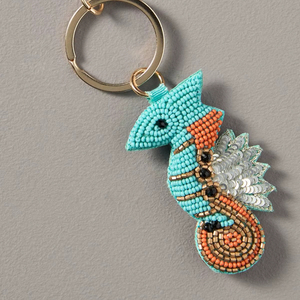 Seed Beaded Embroidery Name Keychain For Bag Charms Beaded <b>Keyrings</b> for Bag Car Charm Accessories Promotional Keychain - Product Image 1